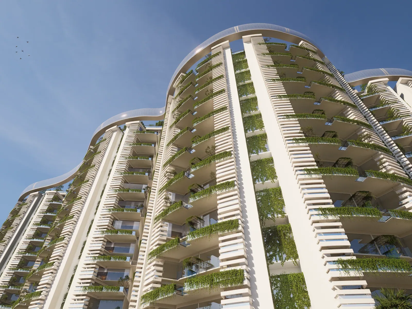 The Lakhani Sky Homes tower against the sky